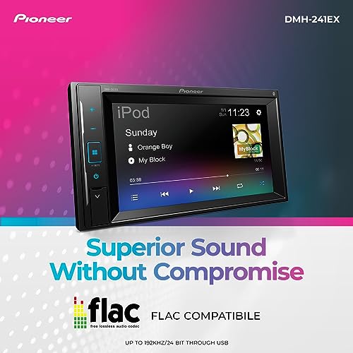 Pioneer DMH-241EX Digital Multimedia Receiver, 6.2” Resistive Touchscreen, Double-DIN, Built-In Bluetooth and Weblink Pioneer DMH-241EX Digital Multimedia Receiver, 6.2” Resistive Touchscreen, Double-DIN, Built-In Bluetooth and Weblink